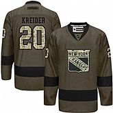 Glued New York Rangers #20 Chris Kreider Green Salute to Service NHL Jersey,baseball caps,new era cap wholesale,wholesale hats